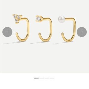 The Ardant Stay Close Pearl Hoops Set 18k Gold Vermeil
